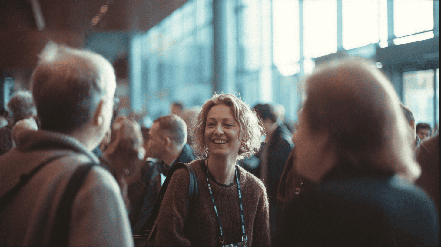 Attendees at an education conference.